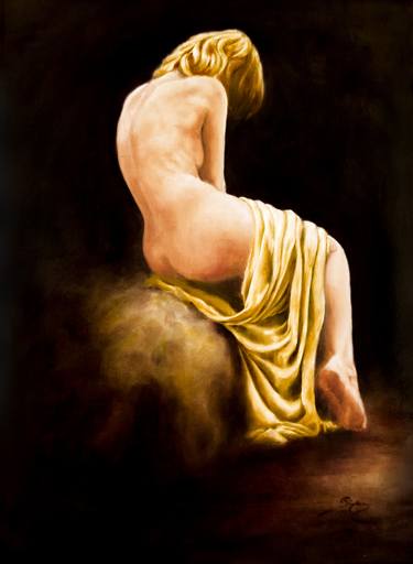 back nude with yellow scarf thumb