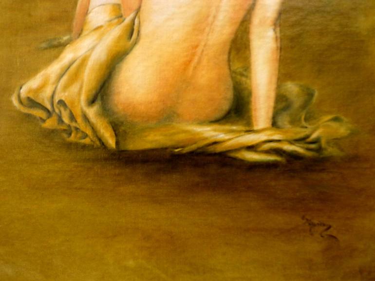 Original Realism Nude Painting by Rogerio Silva