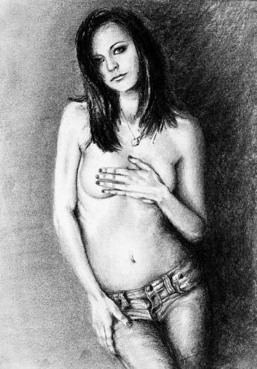 Original Figurative Women Drawings by Rogerio Silva