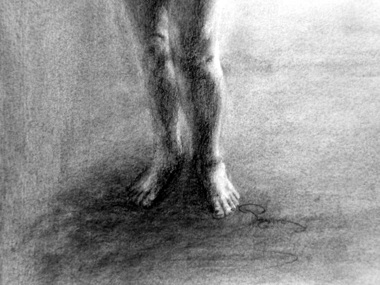 Original Realism Nude Drawing by Rogerio Silva