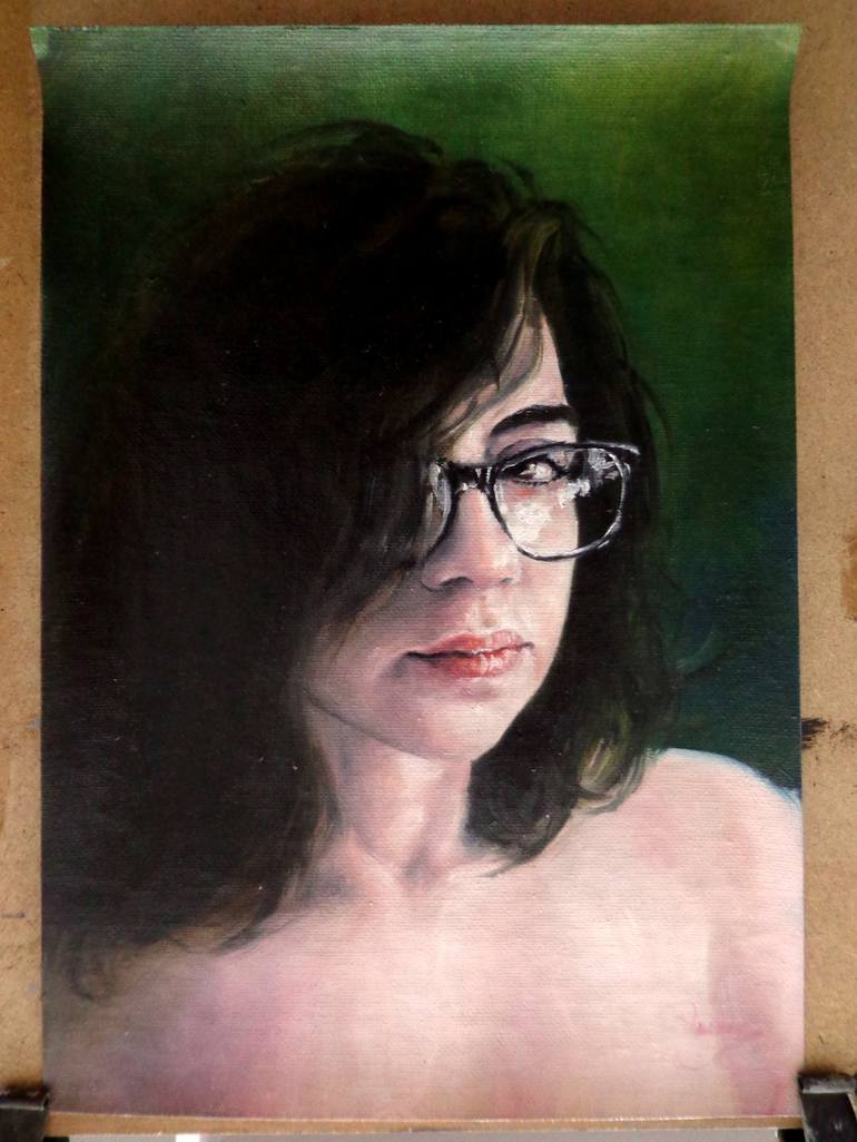 Original Portrait Painting by Rogerio Silva