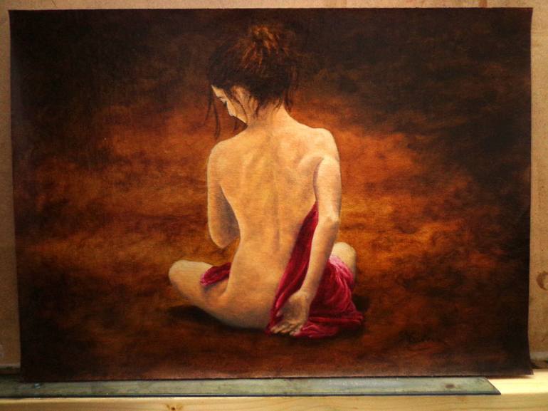 Original Portraiture Erotic Painting by Rogerio Silva