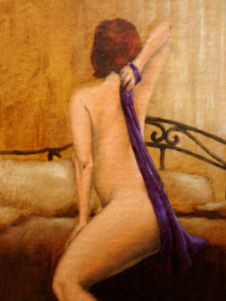 Original Figurative Nude Painting by Rogerio Miguel Rodrigues Silva