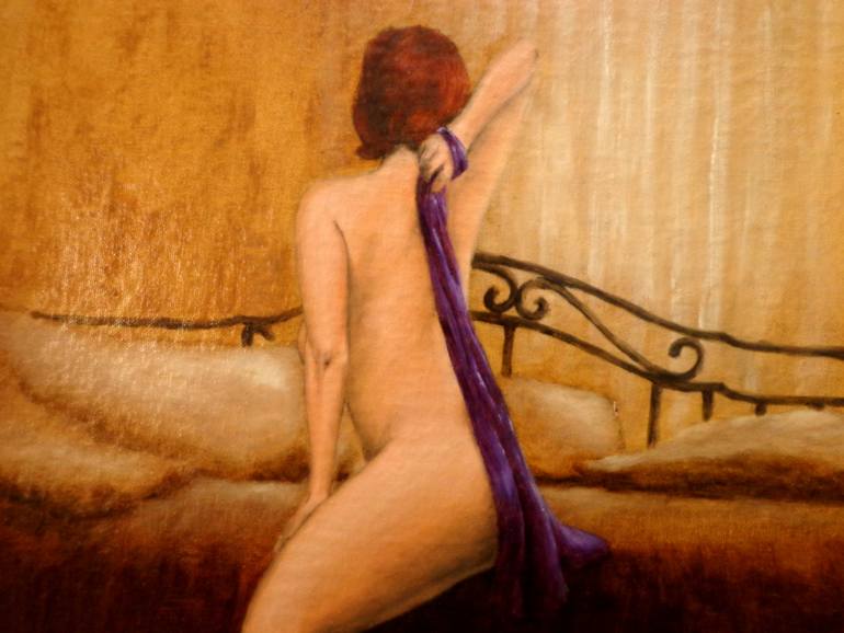 Original Figurative Nude Painting by Rogerio Miguel Rodrigues Silva