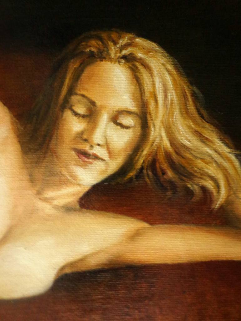 Original Figurative Nude Painting by Rogerio Silva