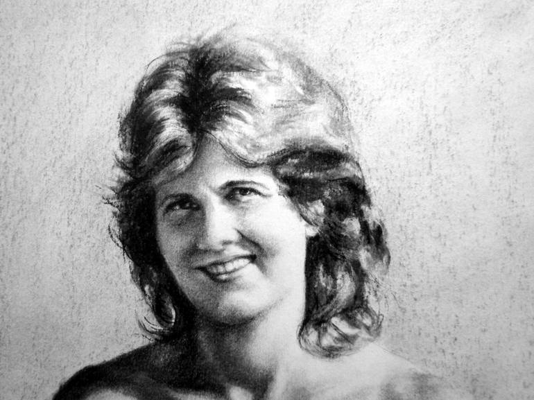 Original Portraiture Nude Drawing by Rogerio Silva
