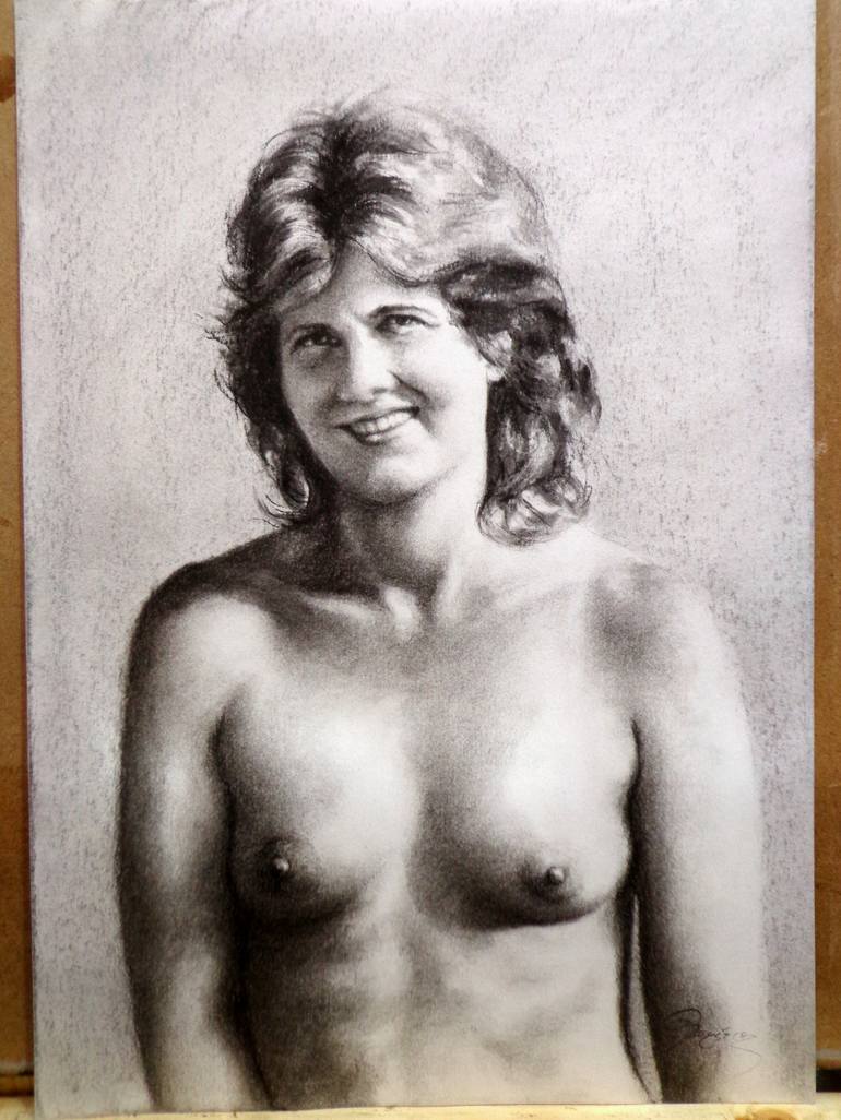 Original Nude Drawing by Rogerio Silva