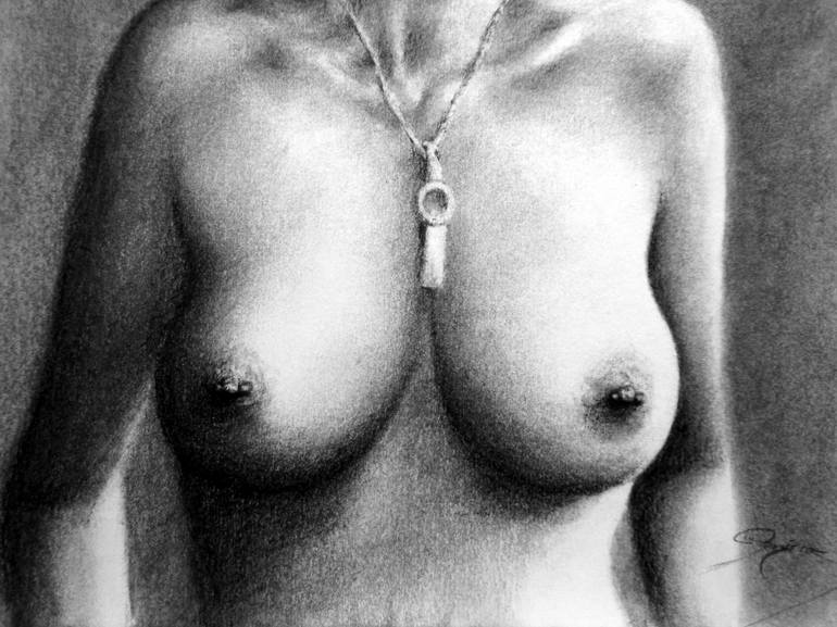 Original Figurative Erotic Drawing by Rogerio Silva