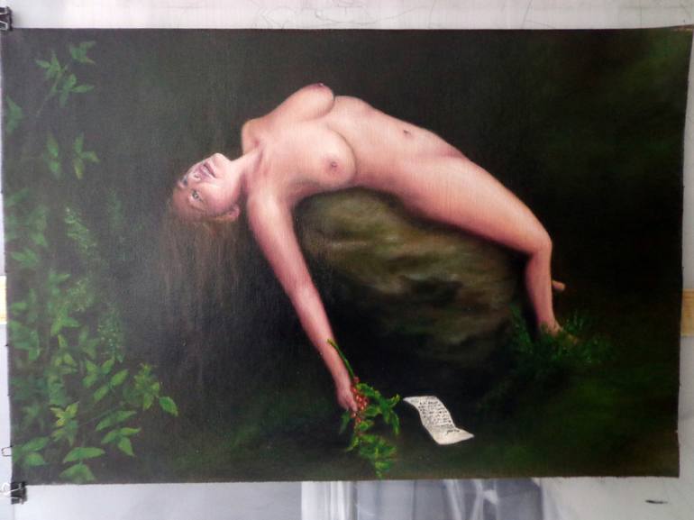 Original Figurative Erotic Painting by Rogerio Silva
