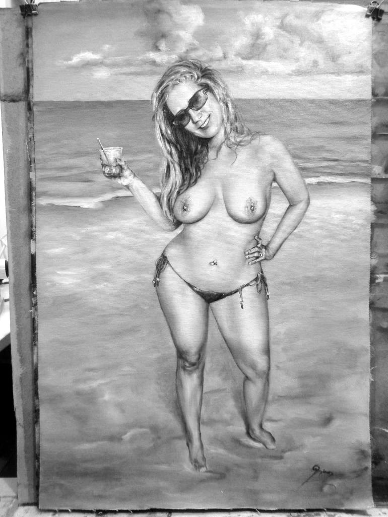 Original Nude Painting by Rogerio Silva