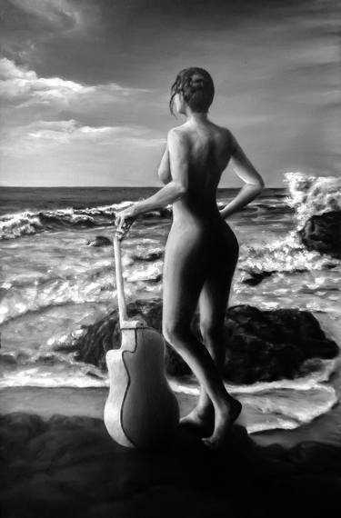 Original Realism Erotic Paintings by Rogerio Silva