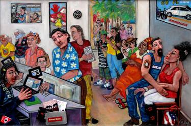 Original Figurative People Mixed Media by Nancy Calef