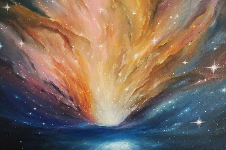 Original Abstract Science/Technology Painting by Alexandr Mitiuc