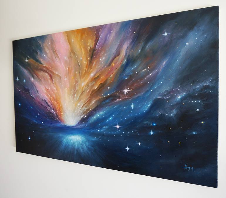 Original Abstract Science/Technology Painting by Alexandr Mitiuc