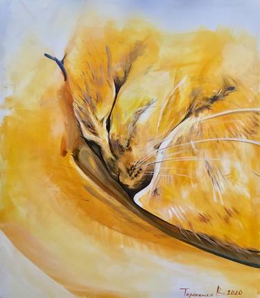 Original Fine Art Cats Paintings by Valeriia Tarasenko