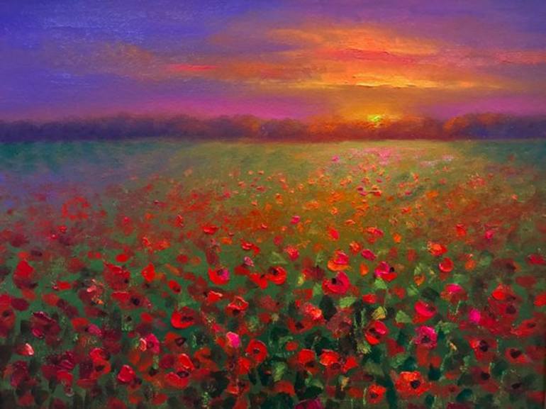 Memorial Day Landscape Sunset Painting by Greg Cartmell | Saatchi Art