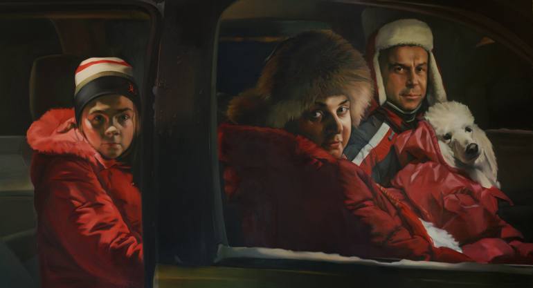 Original Realism People Painting by Dmitry Gretsky