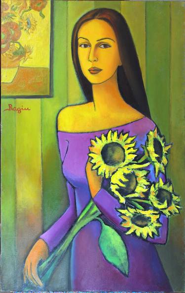 Print of Modern Women Paintings by Ragim Gashimov