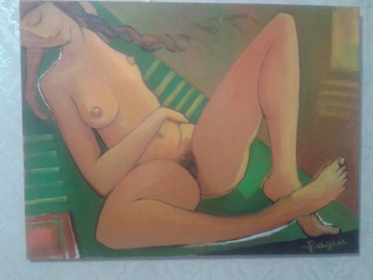 Original Modernism Nude Painting by Ragim Gashimov