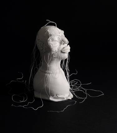 Original Figurative Portrait Sculpture by Anne Marin