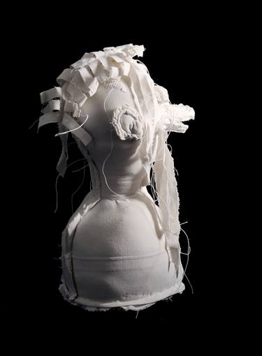 Original Figurative Mortality Sculpture by Anne Marin