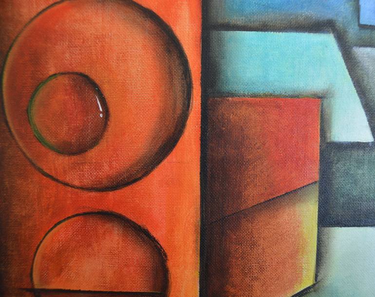 Original Abstract Geometric Painting by Arkadiusz Kulesza