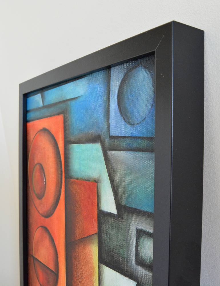 Original Abstract Geometric Painting by Arkadiusz Kulesza