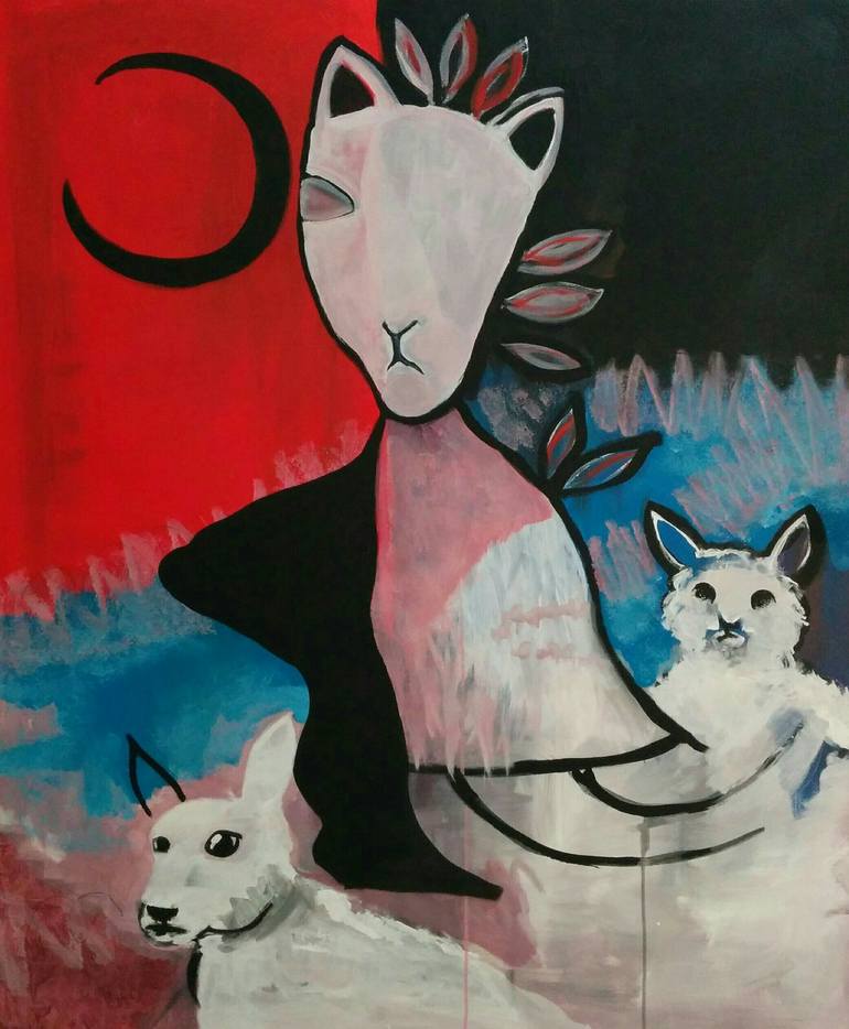 Original Animal Painting by Diana Heit