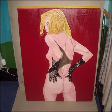 Original Nude Painting by DAVID E NICHOLLS