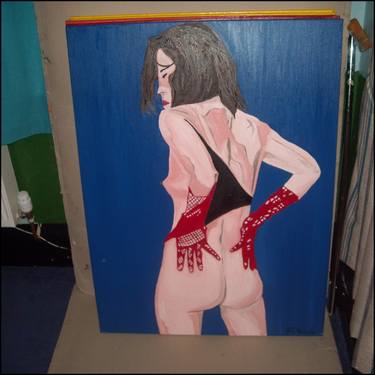 Original Nude Painting by DAVID E NICHOLLS