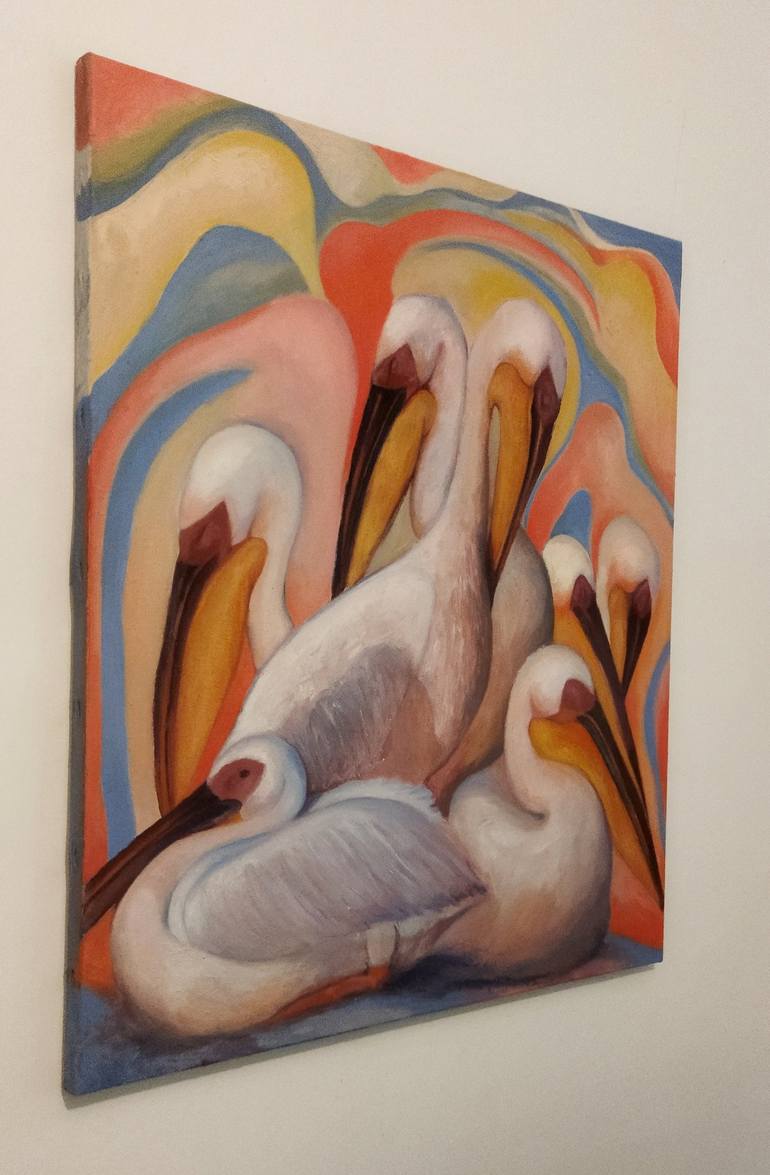 Original Abstract Animal Painting by Anat Baron Gilboa