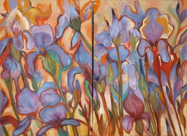 Original Abstract Botanic Paintings by Anat Baron Gilboa