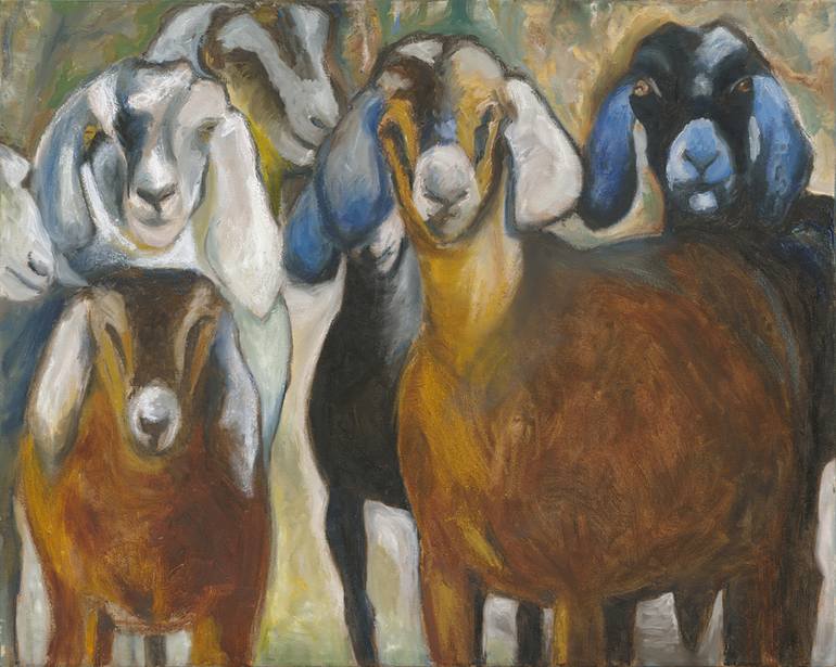 Original Abstract Expressionism Animal Painting by Anat Baron Gilboa