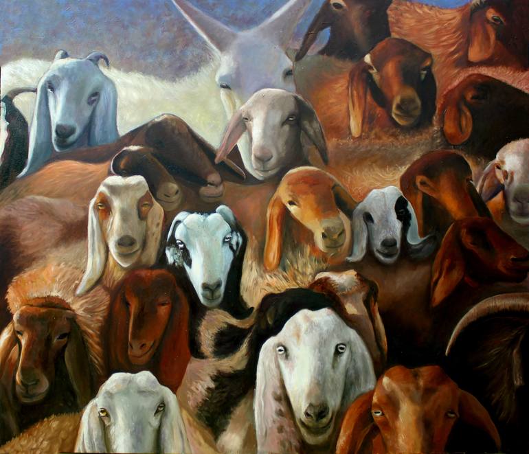 Original Expressionism Animal Painting by Anat Baron Gilboa
