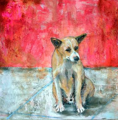 Print of Dogs Paintings by Anat Baron Gilboa