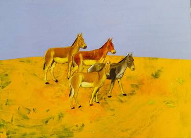 4 Equus hemionus in the yellow desert thumb