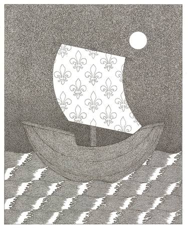 Original Figurative Boat Drawing by James  Mclellan