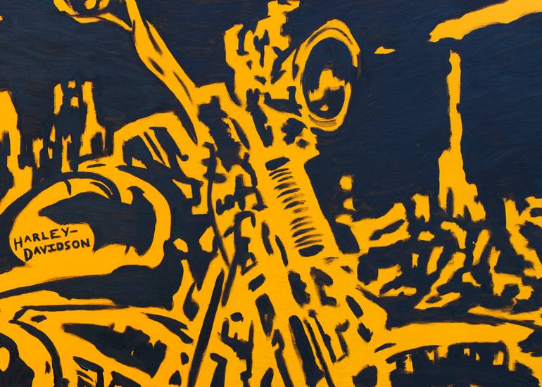 Original Abstract Transportation Painting by Jesse Colton