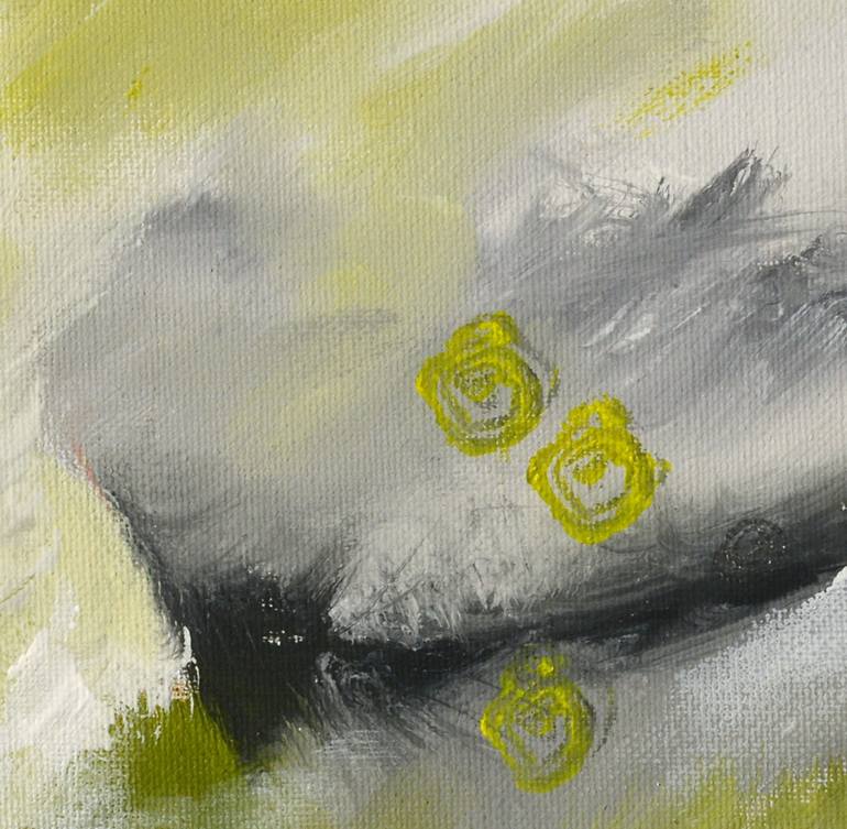 Original Abstract Floral Painting by Rosario De Mattos