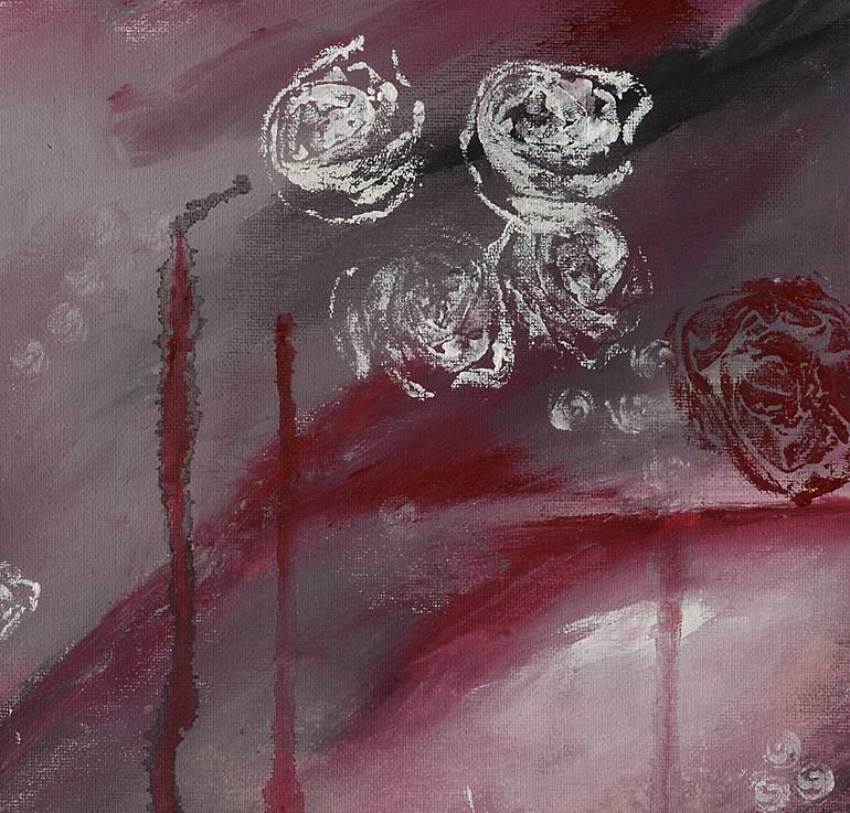 Original Abstract Floral Painting by Rosario De Mattos