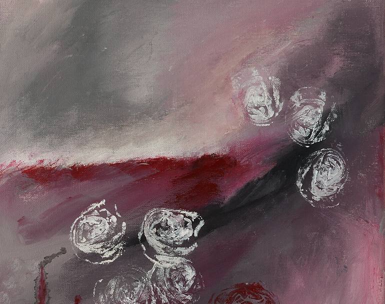 Original Abstract Floral Painting by Rosario De Mattos