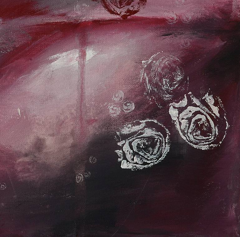 Original Abstract Floral Painting by Rosario De Mattos