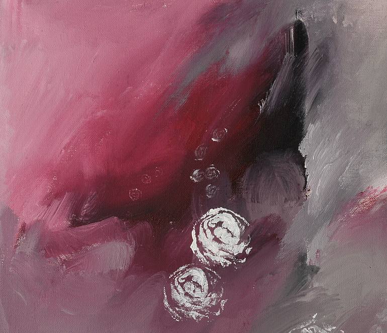 Original Abstract Floral Painting by Rosario De Mattos