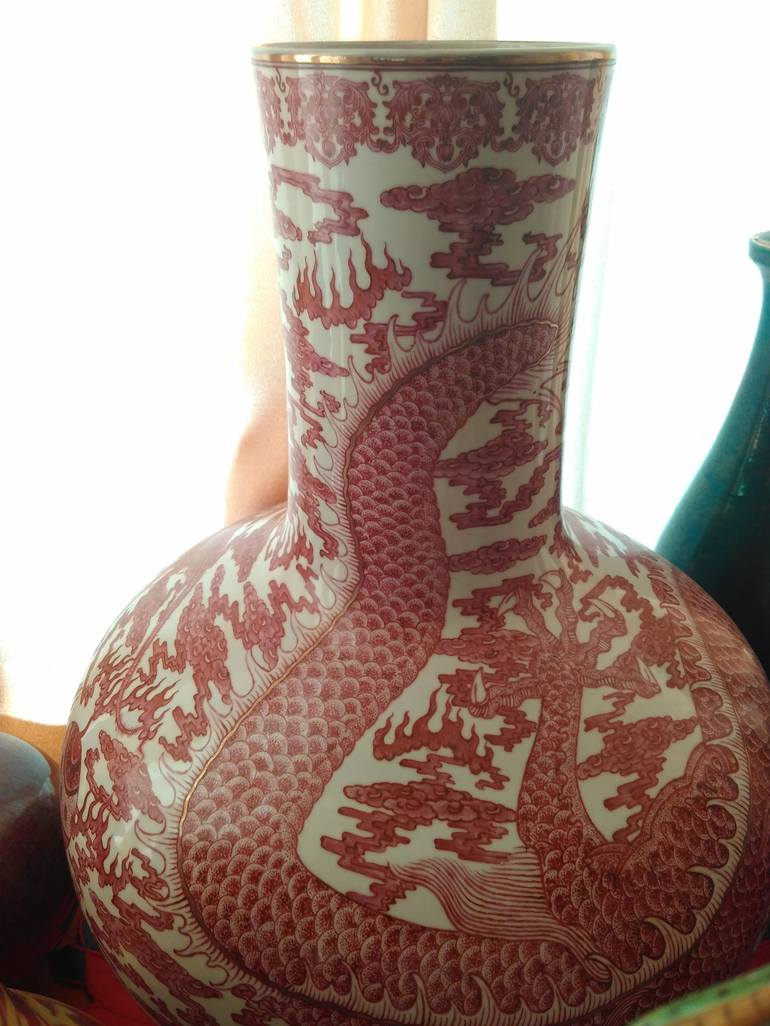 the Red Dragon Vase - Print