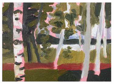 Original Expressionism Tree Painting by Madeleine Matsson