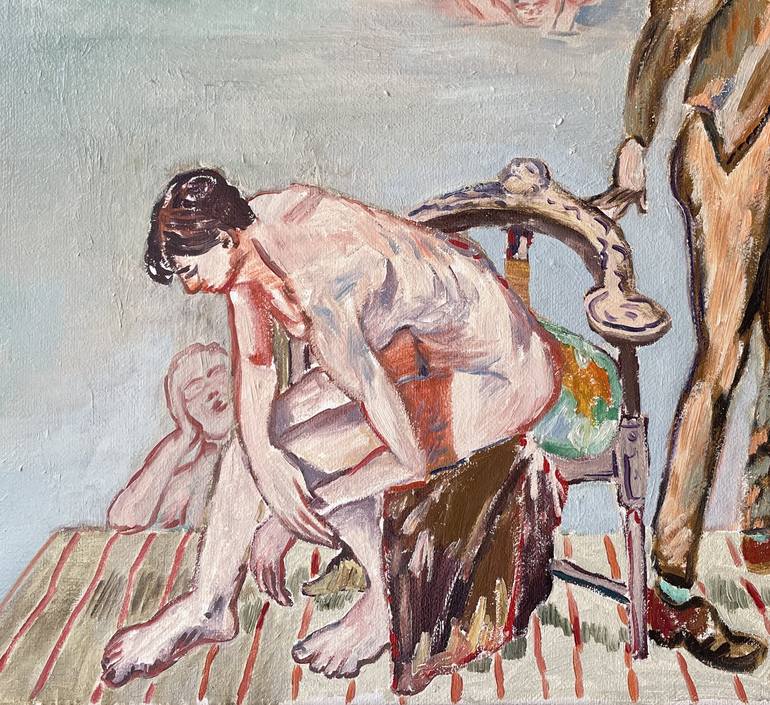 Original Contemporary Nude Painting by Frank Creber