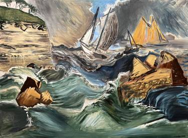 Original Classicism Boat Painting by Frank Creber