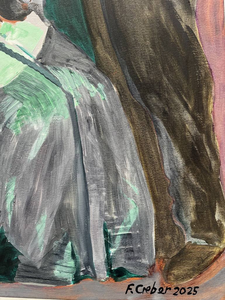 Original Abstract Expressionism People Painting by Frank Creber