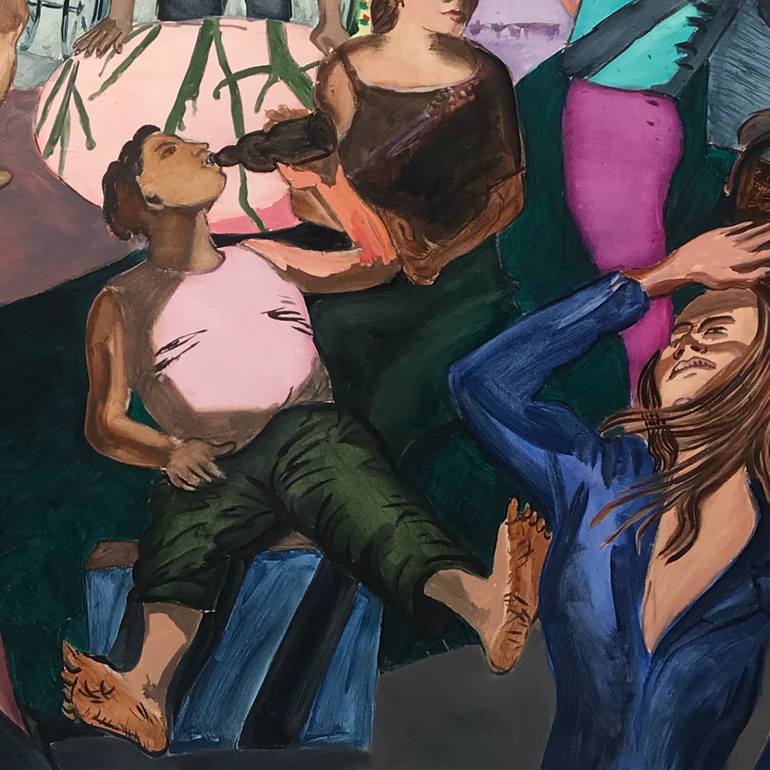 Original Figurative People Painting by Frank Creber