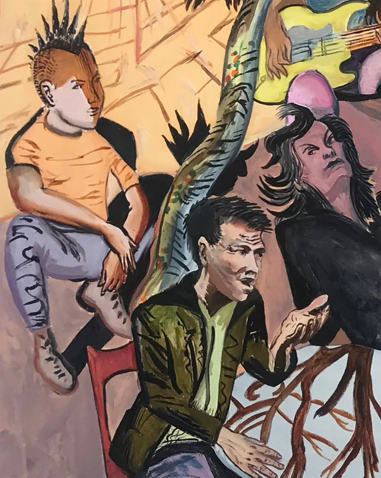 Original Figurative People Painting by Frank Creber